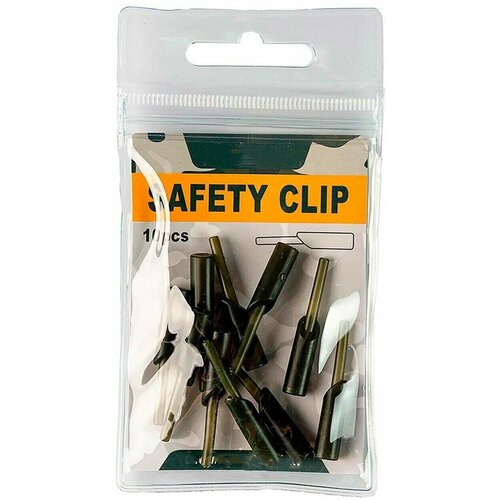 Отбойнк для скользящей оснастки UKCARP Safety Clip 10шт клипса для крепления аккумулятора therm ic wire clip 2 шт