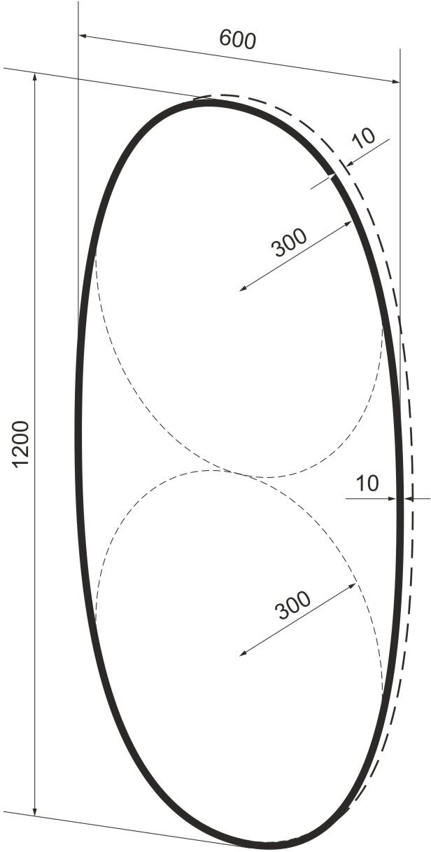 Настенное зеркало в ванную Wellsee 7 Rays' Spectrum 172201480 : влагостойкое овальное зеркало 60х120 см с черным матовым контуром - фотография № 9