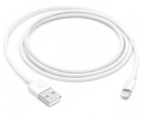 Кабель Lightning для телефона Apple iPhone и Airpods / Провод Лайтнинг ЮСБ 1Ампер на Эпл Айфон / Шнур для зарядки смартфона, 1 м (Белый)