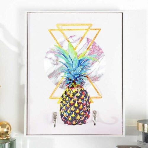 Крючки декоративные 2 крючка Ананас и геометрия 19х24 см 527₽