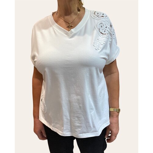 фото Футболка хлопок, однотонная, трикотаж, дышащий материал, размер 54-56, белый китай