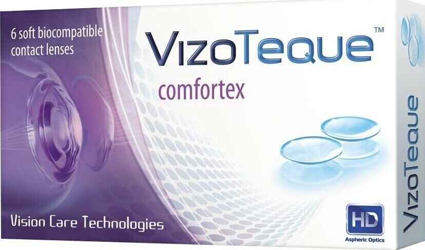 Контактные линзы VizoTeque Comfortex, 6 шт, R 8,6, D -4,