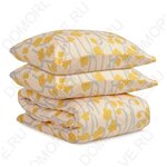 Комплект постельного белья горчичного цвета с принтом Полярный цветок из коллекции Scandinavian touch, 150х200 см - изображение