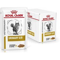 Royal Canin Urinary S/O, корм влажный (паучи) для лечения МКБ, с курицей 12 ШТ. х 85 г (кусочки в соусе) для кошек.