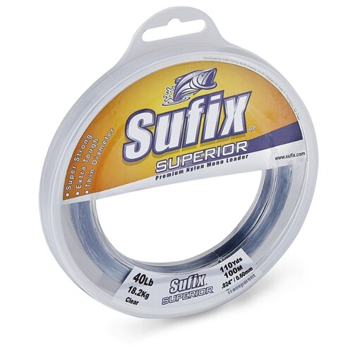 фото Леска sufix superior leader прозрачная 100м 2.0мм 227кг