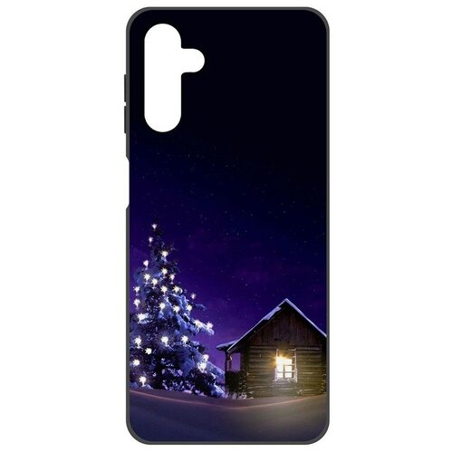 Чехол-накладка Krutoff Soft Case Зимний домик для Samsung Galaxy A04s (A047) черный чехол накладка krutoff soft case зимний парк для samsung galaxy a04s a047 черный