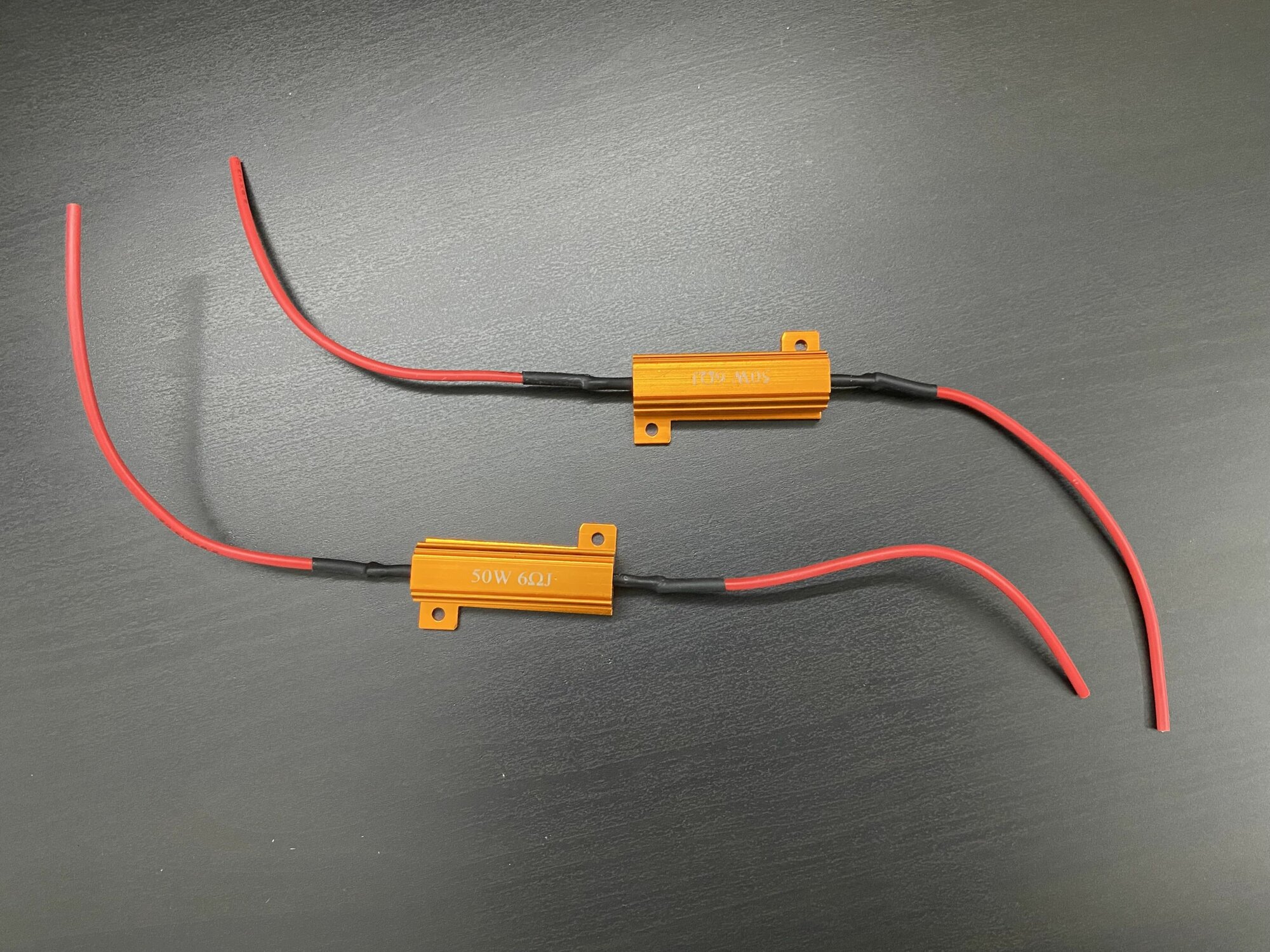Резисторы (сопротивления - "обманки") для диодных поворотников, 50Вт 6Ом, с быстросъемными клеммами, комплект 2 шт