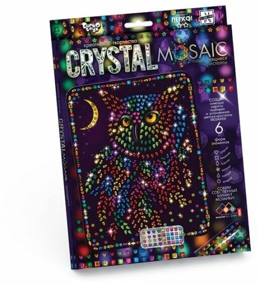 Алмазная мозаика Danko Toys Crystal Mosaic Сова (CRM-01-06)