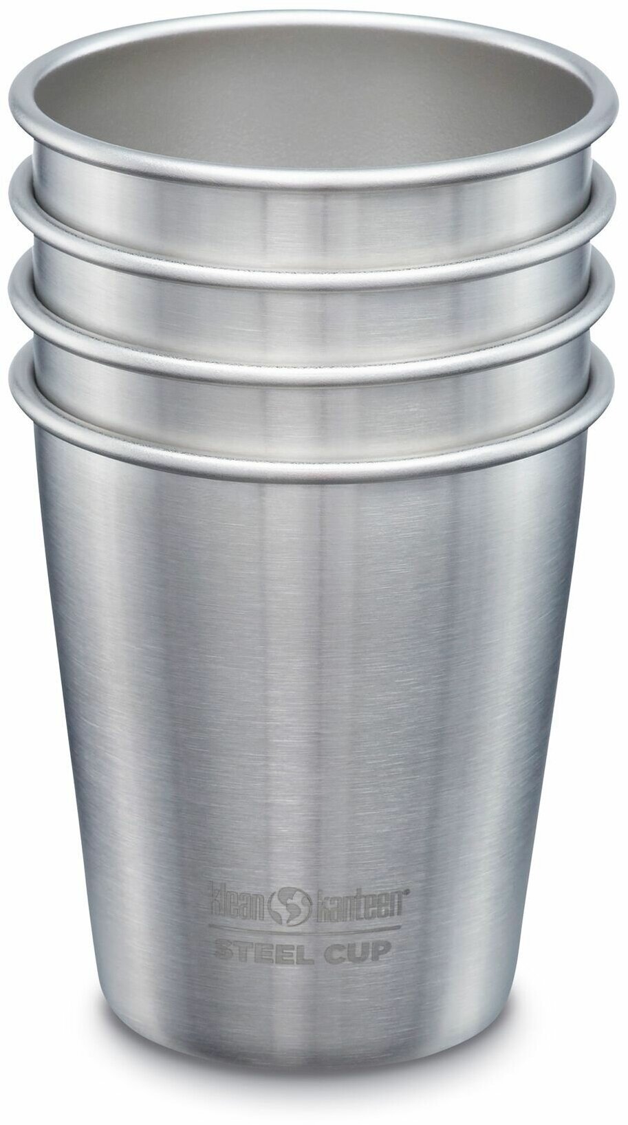 Набор одностенных стаканов Klean Kanteen Steel Cup 10oz (296 мл) Brushed Stainless, - 4 шт