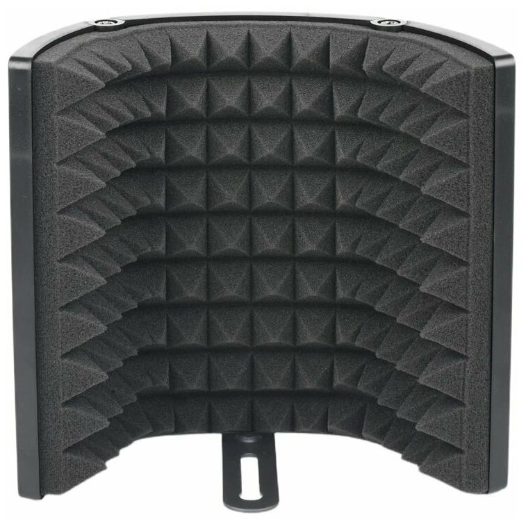 Студийный акустический экран для микрофона, черный/ Звукопоглощающая 3-х секционная складная шумоизоляция (для домашней или студийной звукозаписи)