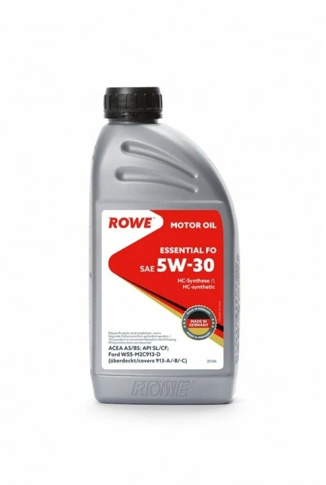 ROWE Масло Моторное 5w30 Rowe 1л Нс-Синтетика Essential Fo A5/B5 Sl/Cf