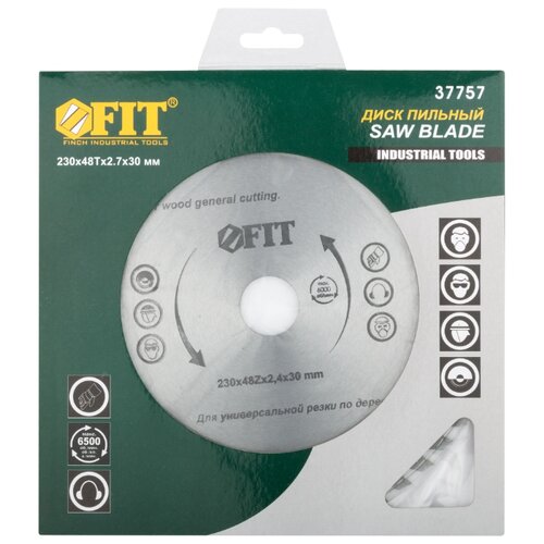 фото Пильный диск fit 37757 по дереву 230 х 30 х 48 t