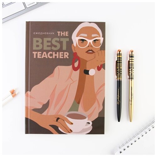 Набор ArtFox The BEST TEACHER 7657263 недатированный, А5, 80 листов, коричневый ежедневник the best teacher а5 80 листов