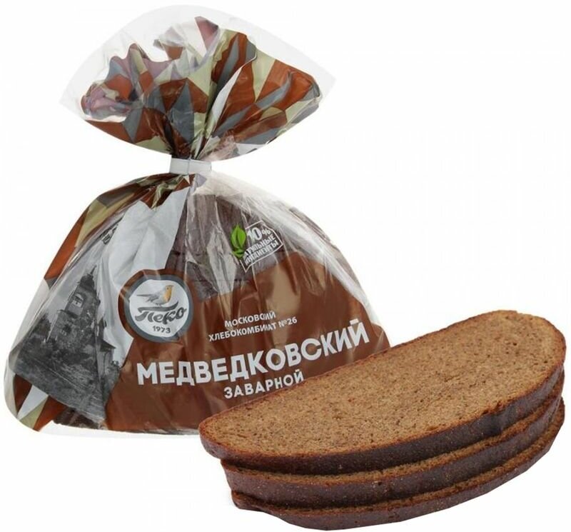 Хлеб ржано-пшеничный заварной пеко Медведковский, в нарезке