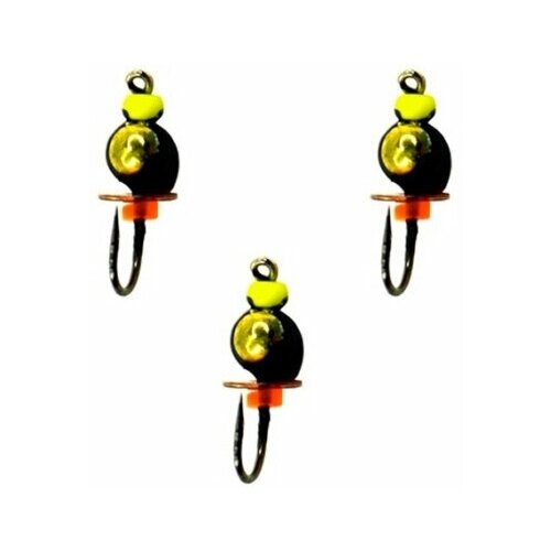 Мормышки вольфрамовые Таблетка с золотой коронкой 015 гр 3 шт 561₽