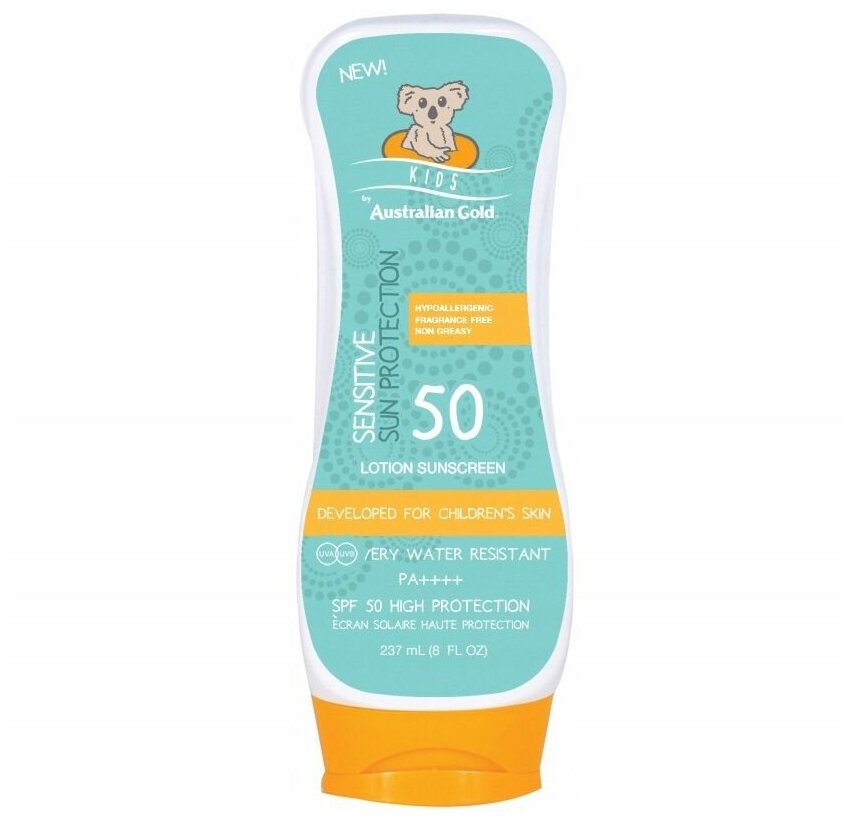 Солнцезащитный лосьон Kids Sensitive Protection Lotion Sunscreen SPF50 Australian Gold