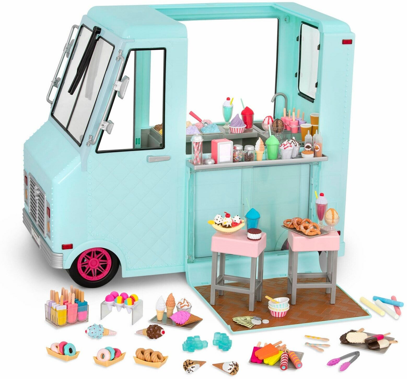Фургончик передвижной магазин с мороженным для куклы 46 см Our generation