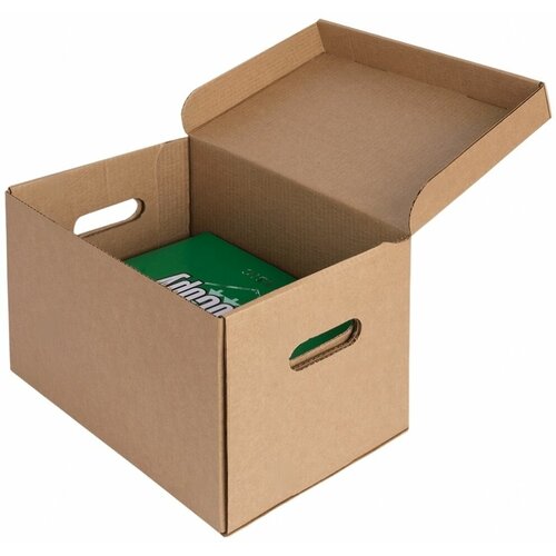 10 шт. Архивный короб А4 Decoromir 330х230х230 мм, Т-24 бурый