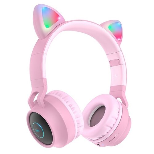 Беспроводные наушники Hoco W27 Cat ear Global, розовый