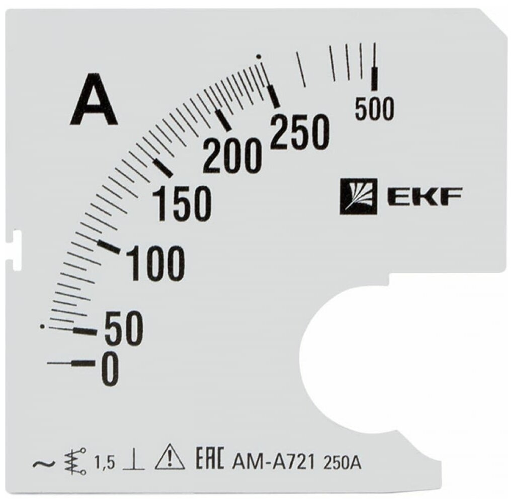 Шкала сменная для A721 250/5А-1.5 PROxima EKF s-a721-250 1шт