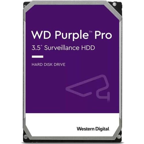 Жесткий диск 3.5 Western Digital WD Purple Pro 12 ТБ, SATA III, 256 Mb, 7200 rpm (WD121PURP) жесткий диск western digital wd original sata iii 6tb wd63purz video streaming purple 5640rpm 256mb 3 5 wd63purz