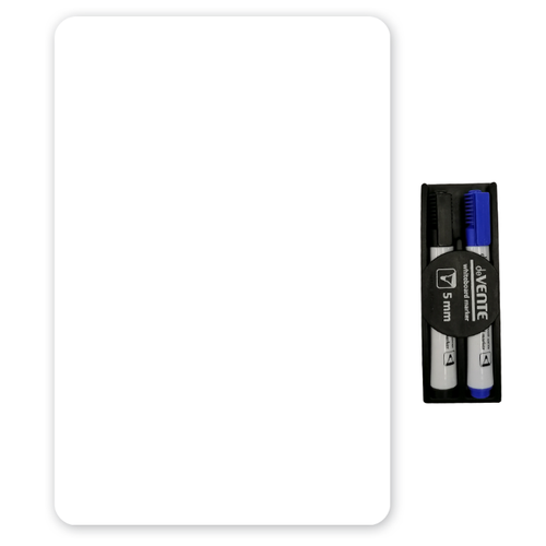 фото Магнитная маркерная доска doski4you малая белая, на холодильник для рисования записей заметок + маркеры/ whiteboard