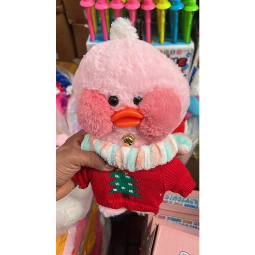 Мягкая игрушка / Уточка лалафанфан в одежде с очками и сумочкой / VIP Розовая