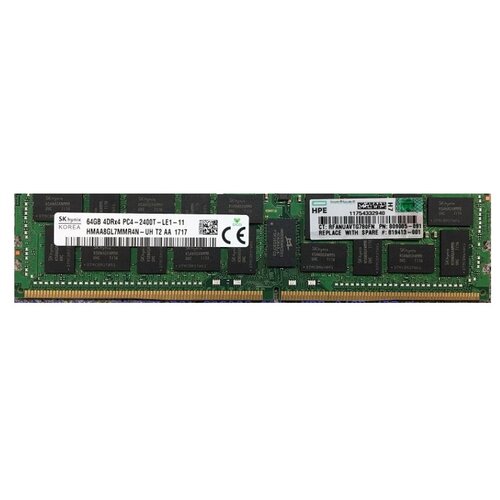HPE 64gb 4Rx4 PC4-2400T-L ddr4 ecc CL17 805358-B21 809085-091 3900000₽