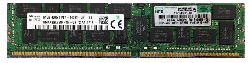 Hewlett Packard Enterprise 64 GB 4Rx4 PC4-2400T- L-KIT **Shipping