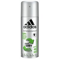 Дезодорант-антиперспирант Adidas Cool&Dry 6 в 1 мужской аэрозоль, 150 мл