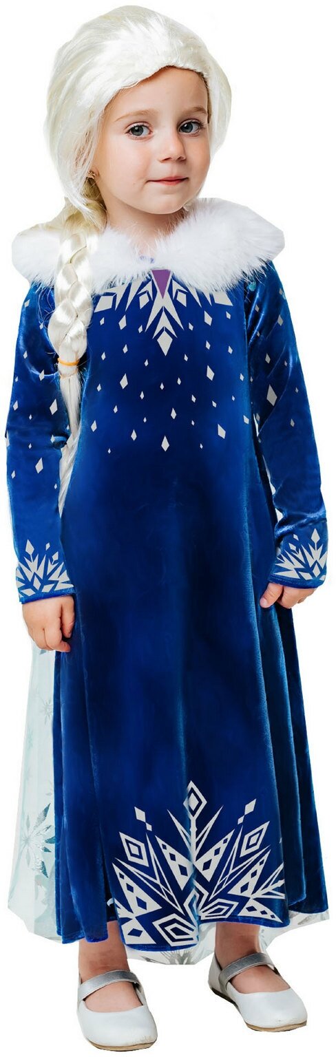 Костюм Эльза зимнее платье (9004 к-21), размер 128, цвет мультиколор, бренд Пуговка