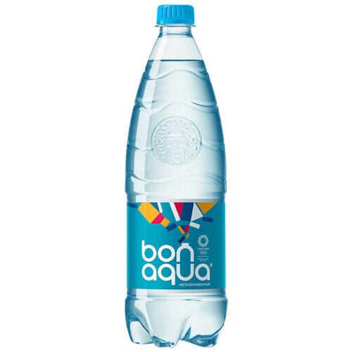 Вода питьевая Bon Aqua (Бонаква) негазированная ПЭТ 1.0 л упаковка 12 штук