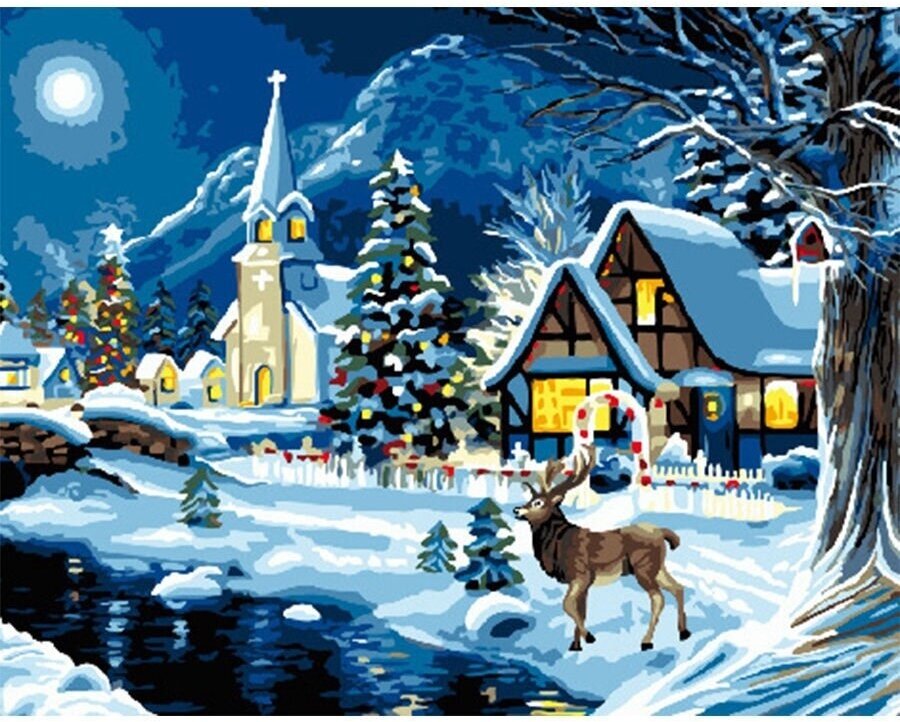 Картина по номерам Рождественская сказка 40х50 см Hobby Home