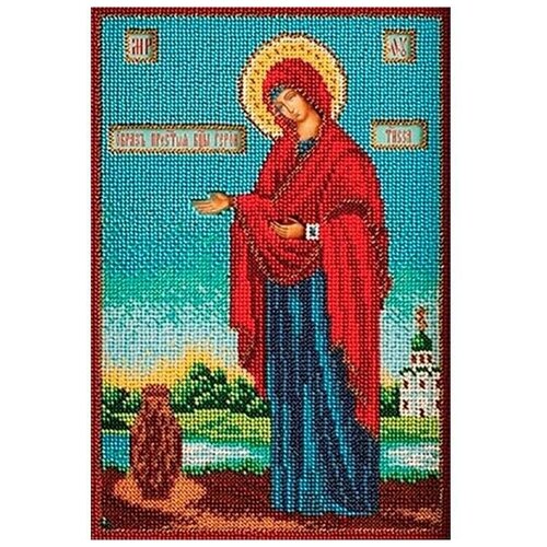 Радуга бисера набор для вышивания №23 с напечатанным рисунком В-196 Богородица Геронтисса 18 х 27 см схема для вышивания бисером богородица геронтисса