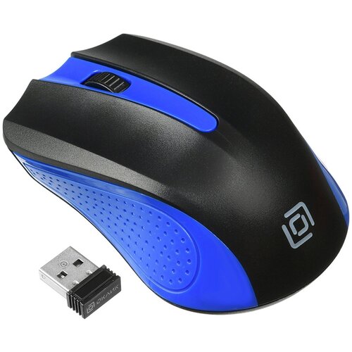 OKLICK Мышь Oklick 485MW Black/Blue беспроводная беспроводная мышь oklick 665mw black blue