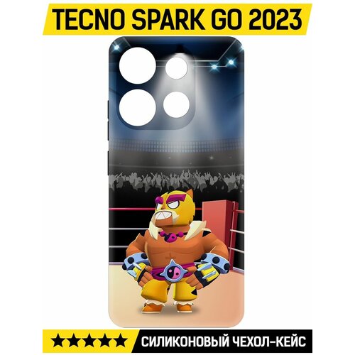 Чехол-накладка Krutoff Soft Case Brawl Stars - Эль Тигро для TECNO Spark Go 2023 черный