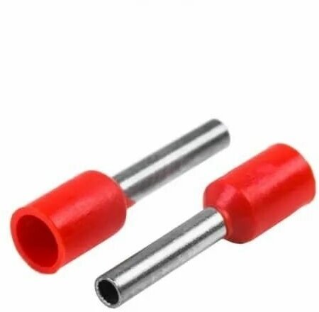 фото Наконечник штыревой втулочный изолированный НШВИ 6 мм2, (упак. 100 шт)