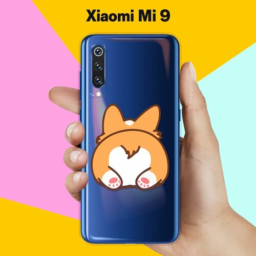 Силиконовый чехол Корги лежит на Xiaomi Mi 9 силиконовый чехол узор из корги на xiaomi mi 9