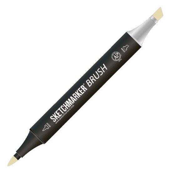 Маркер Sketchmarker Brush двухсторонний на спирт.основе цв.Y103 Соломенный