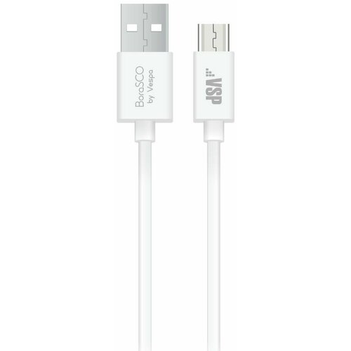 аксессуар borasco usb microusb 1m white 34849 Аксессуар BoraSCO USB - MicroUSB 1m White 34849