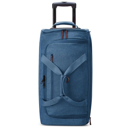 Тележка для багажа Delsey, выдвижная ручка, голубой