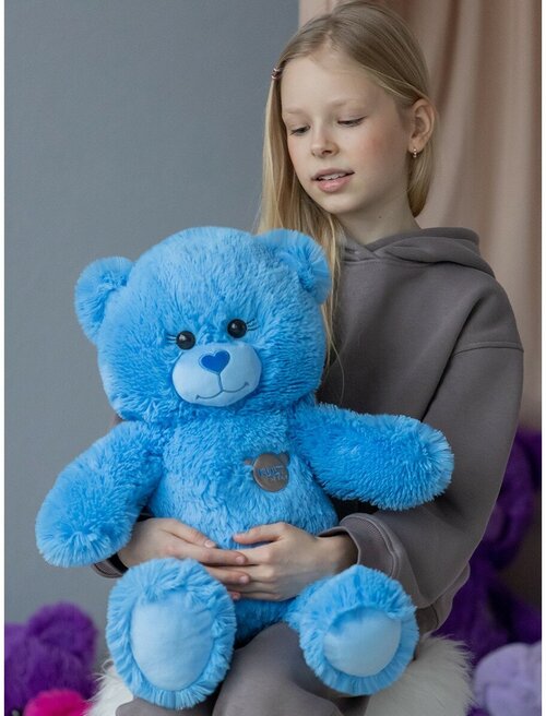 Мягкая игрушка KULT of toys Плюшевый медведь COLOR bear 65см цвет синий
