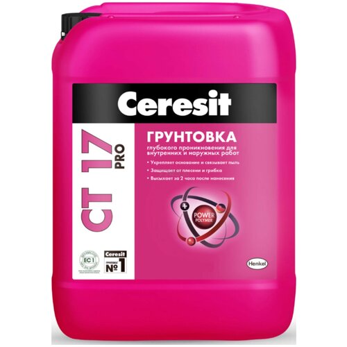 грунтовка глубокого проникновения ceresit ct 17 pro 1 л Грунтовка Ceresit Cersit CT 17 Глубокого проникновения, Гидроизоляционная