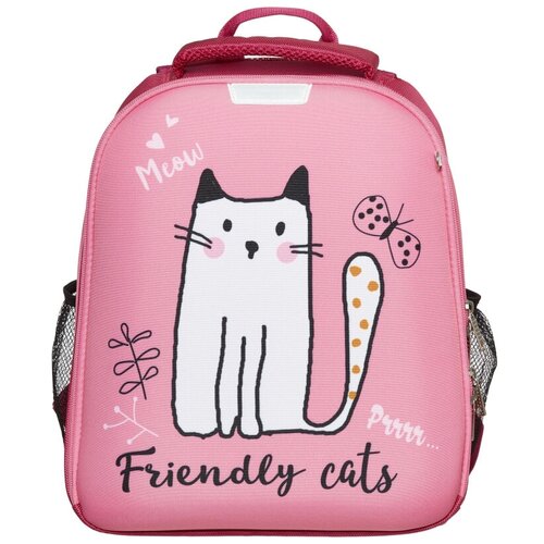 Ранец №1School Light Friendly cats, 2 отд, 700гр