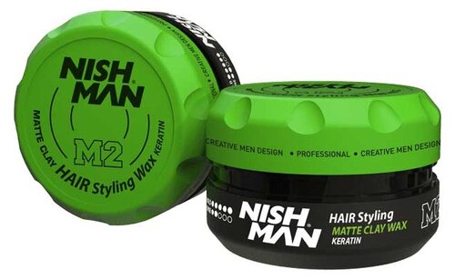 NISHMAN Глина Matte Clay Hair Styling Wax M2, 100 мл