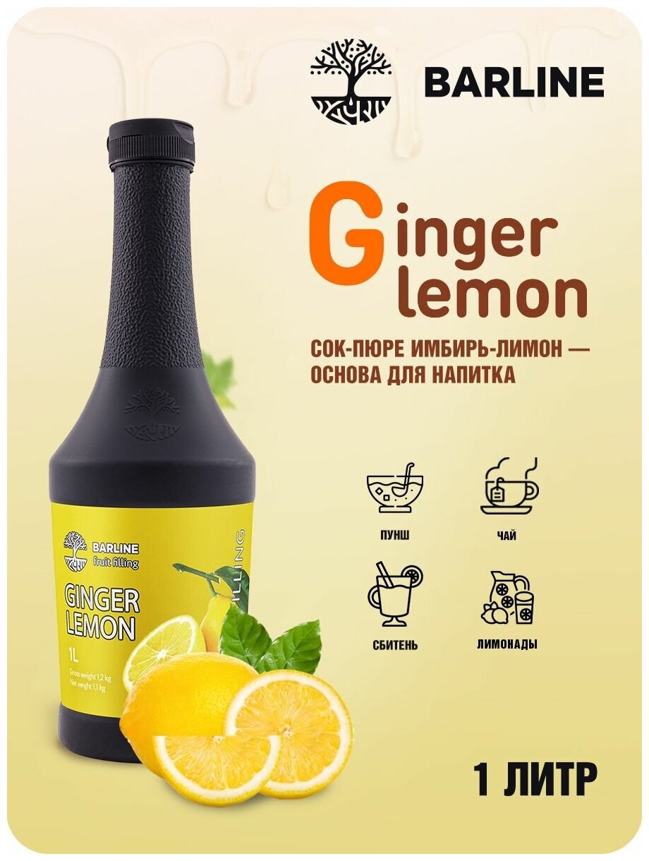 Основа концентрированная Barline Имбирь-Лимон (Ginger-Lemon) 1,1 кг