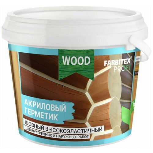 Герметик акриловый шовный высокоэластичный FARBITEX профи WOOD (Артикул: 4300005098; Цвет: Орех; Фасовка = 3 кг) краска акриловая резиновая farbitex профи артикул 4300004558 цвет черный фасовка 3 кг