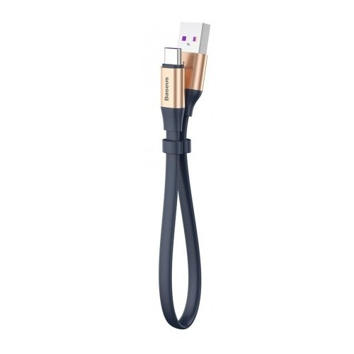 Кабель Baseus Simple HW USB - USB Type-C, длина 0.23 м, 1 шт., синий/золотистый