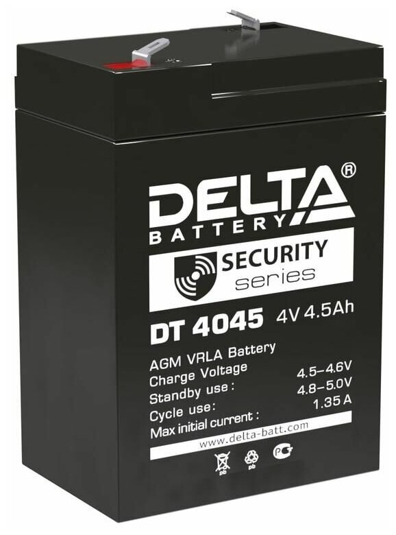 Аккумулятор ОПС 4В 4.5А. ч для прожекторов DT 4045 Delta 4614010040021