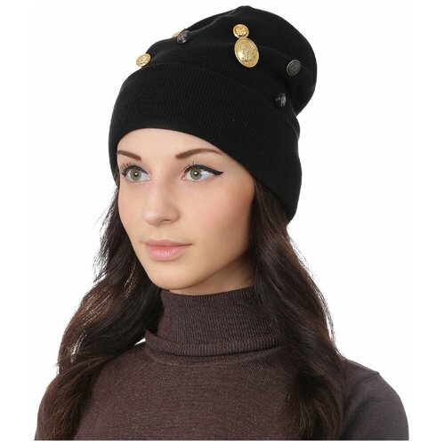 фото Шапка бини fabretti, размер 57, черный